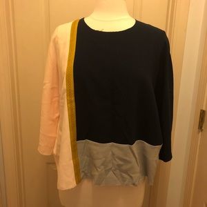 Color block loose fit top